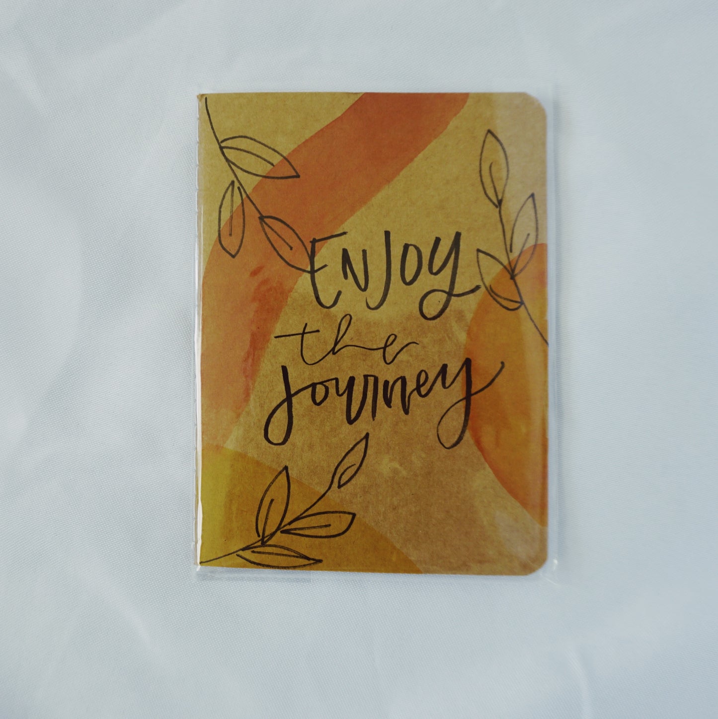 Enjoy the Journey - Saddle Stitch Binding, Ruled Pages, Paper Cover, Small Journal