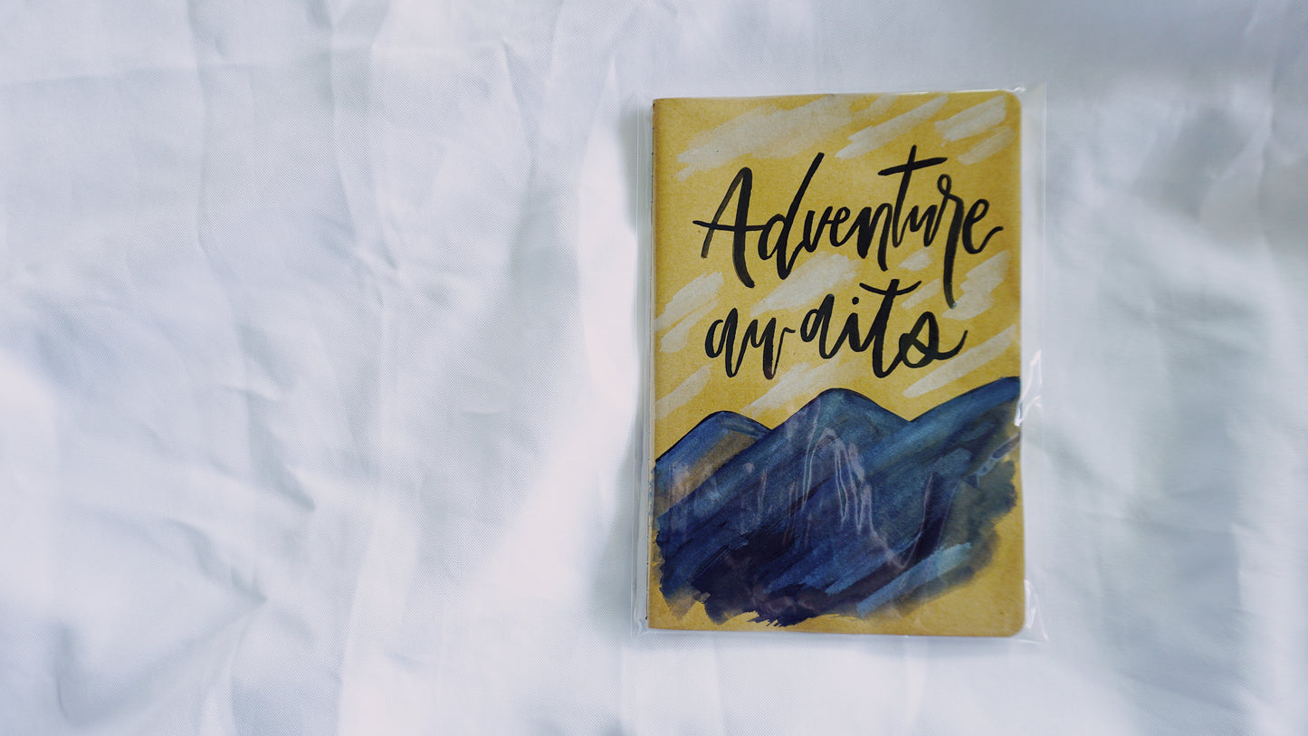 Adventure Awaits - Saddle Stitch Binding, Blank Pages, Paper Cover, Large Journal