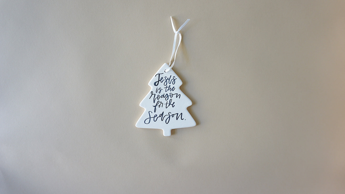 Jesus is the Reason for the Season - Christmas Tree Ceramic Ornament