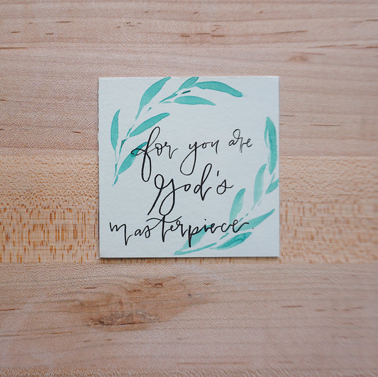 For You Are God's Masterpiece - Postcard