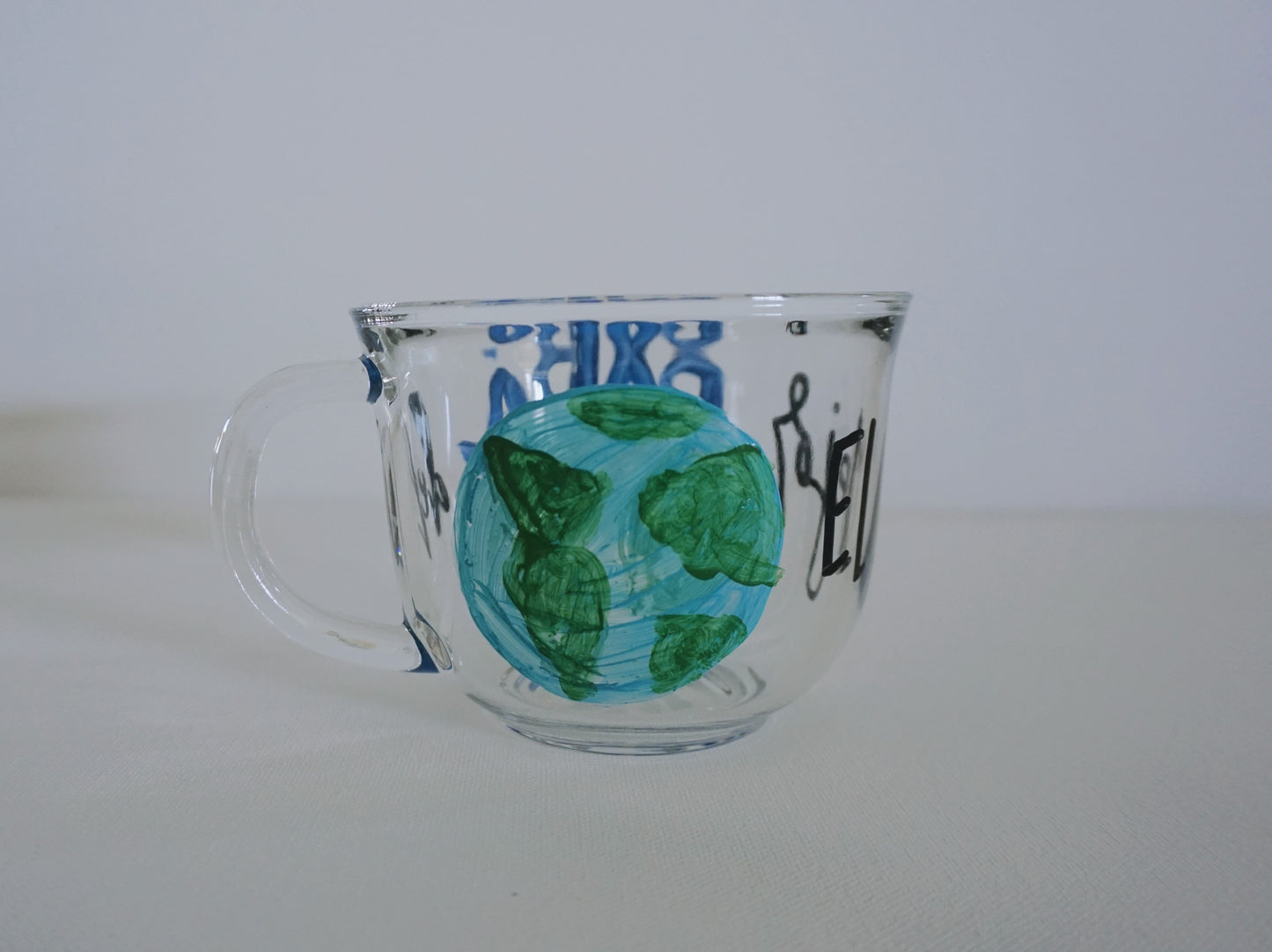 Hand Painted Glass Mug - El Mejor Papá del Mundo