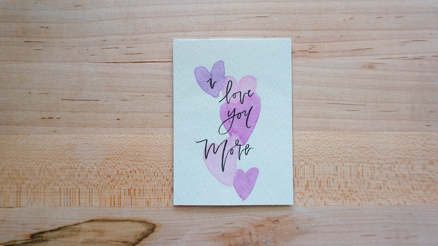 I Love You More - Postcard