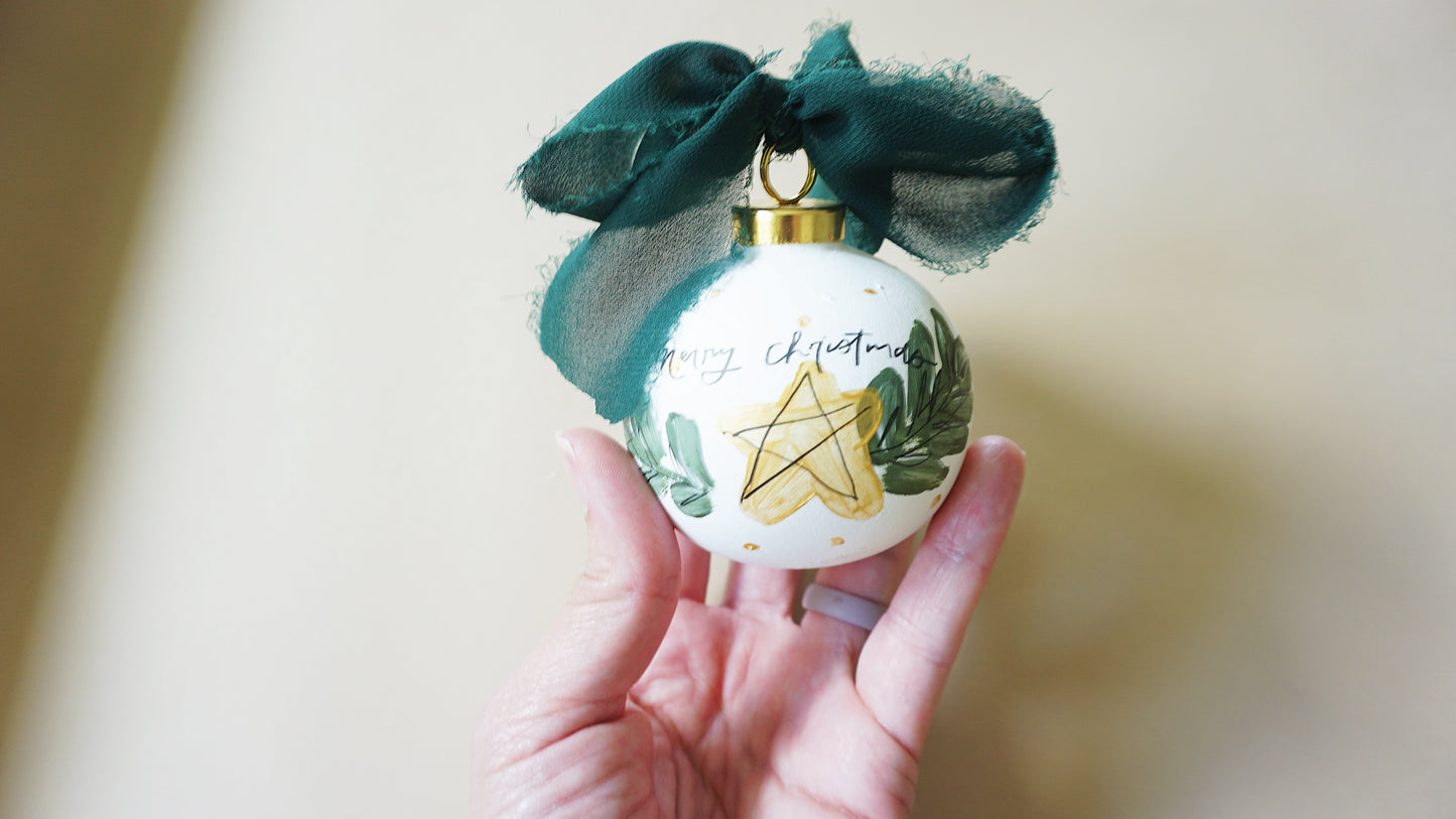 Merry Chirstmas Tree - Ceramic Ornament