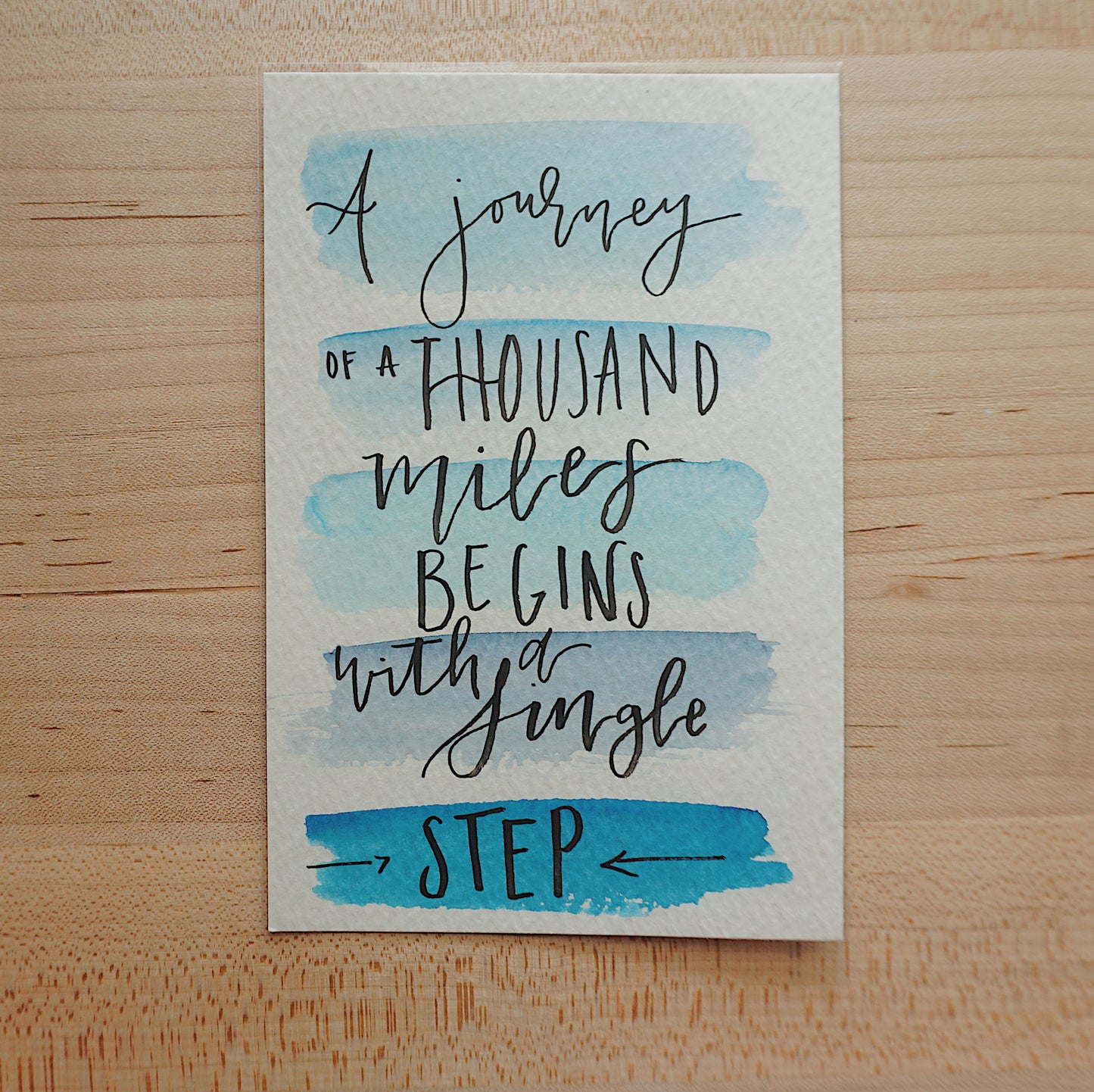 A journey of a thousand miles begins with a single step - Postcard