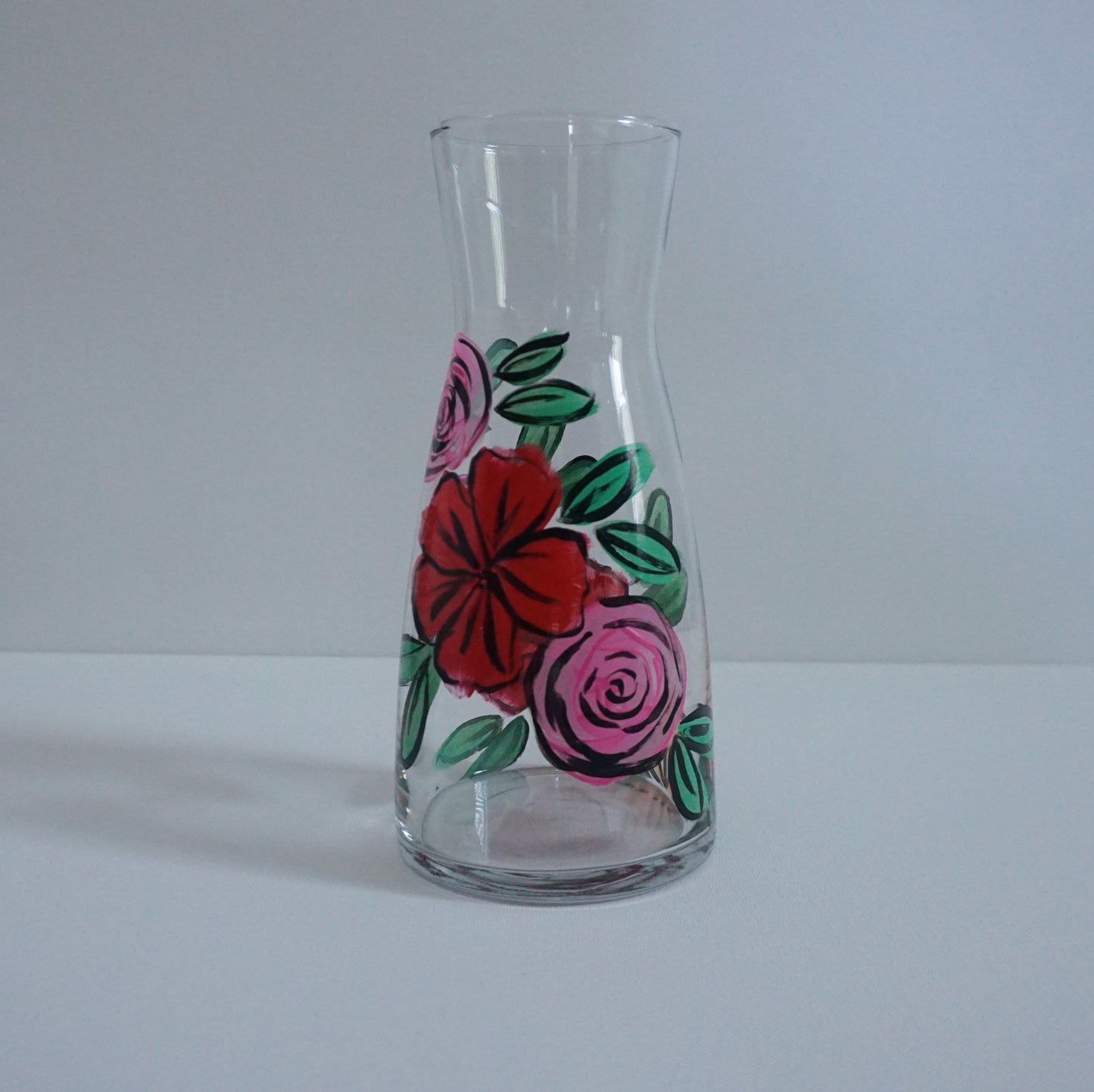 Hand Painted Glass Jar - “Desi’s Bouquet”