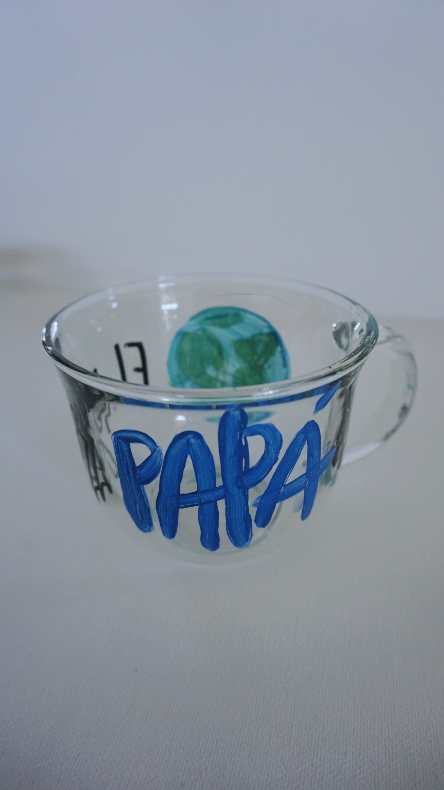 Hand Painted Glass Mug - El Mejor Papá del Mundo