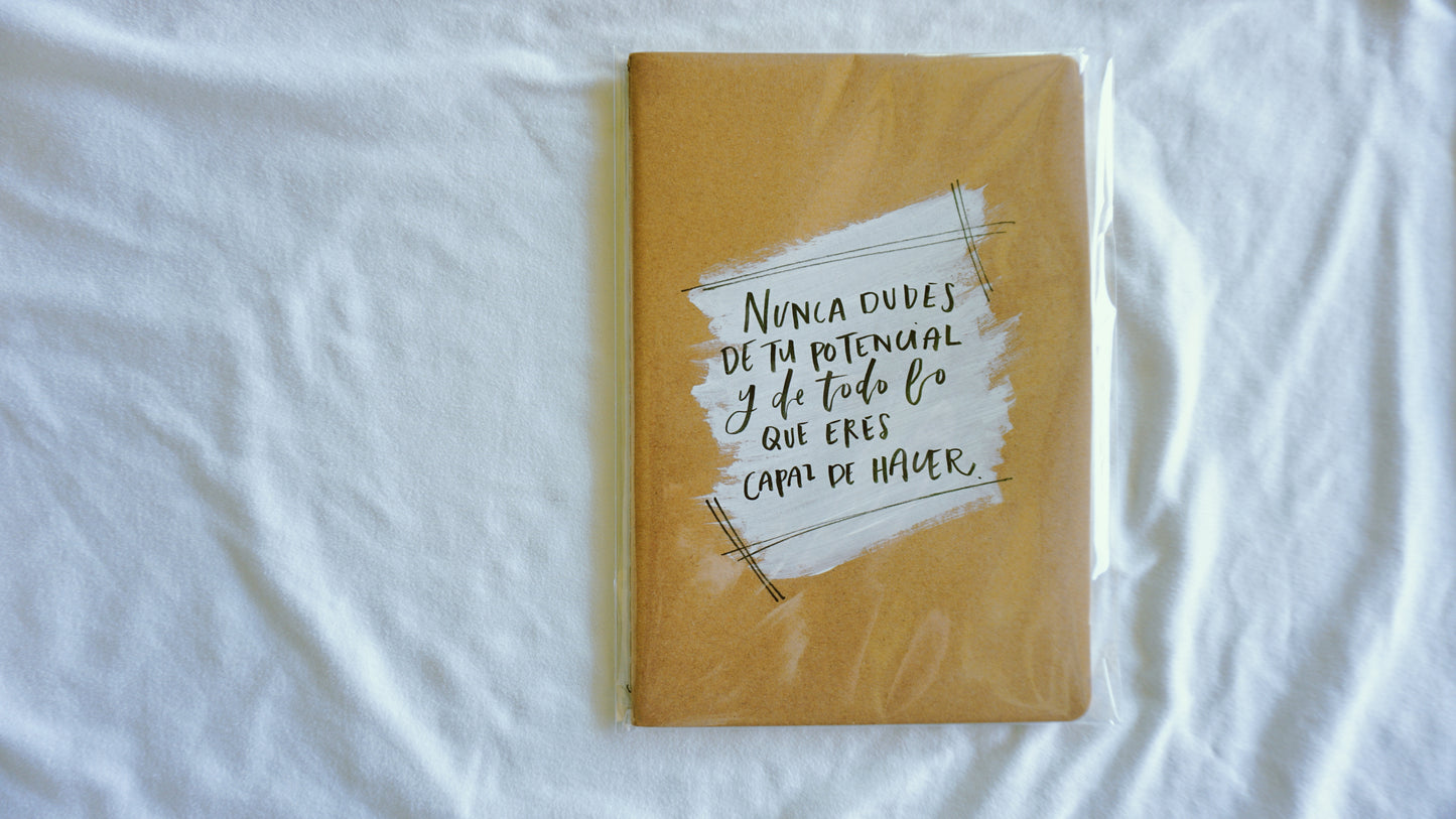 Nunca Dudes de tu Potencial...- Saddle Stitch Binding, Blank Pages, Paper Cover, Large Journal