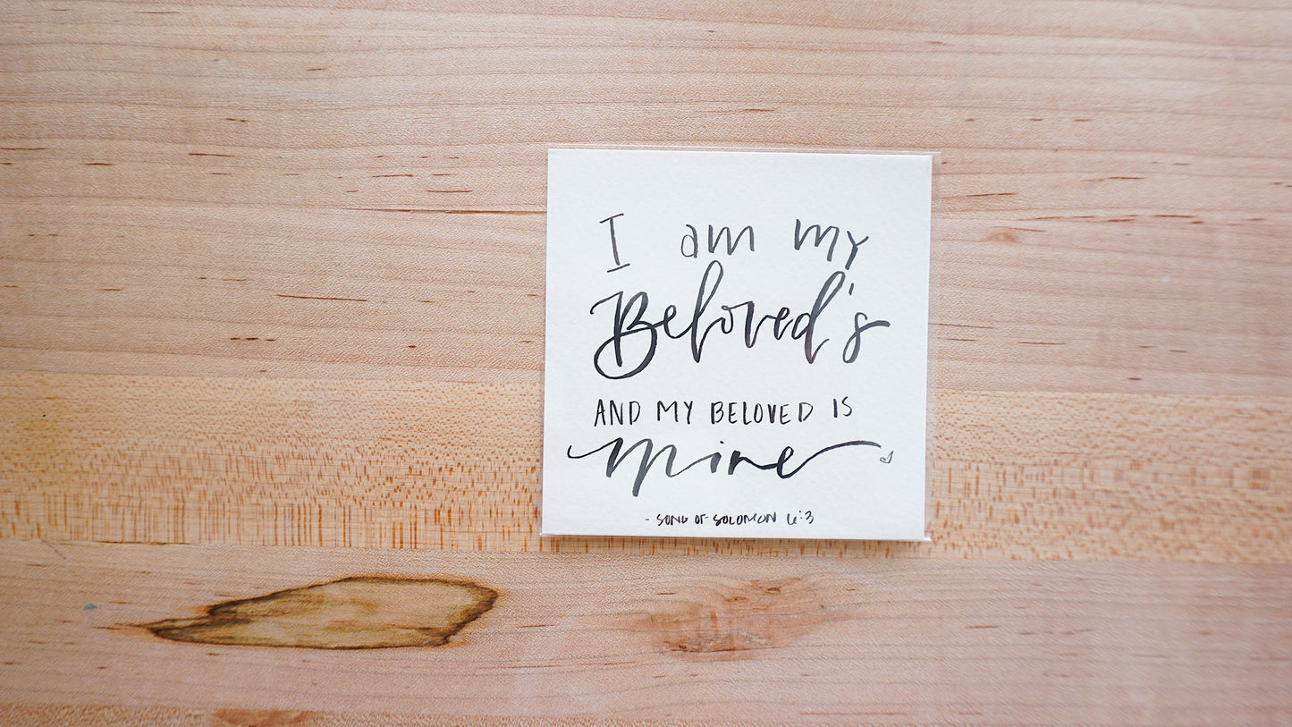 I am my beloved's, and my beloved is mine (Song of Solomon 6:3) - Postcard