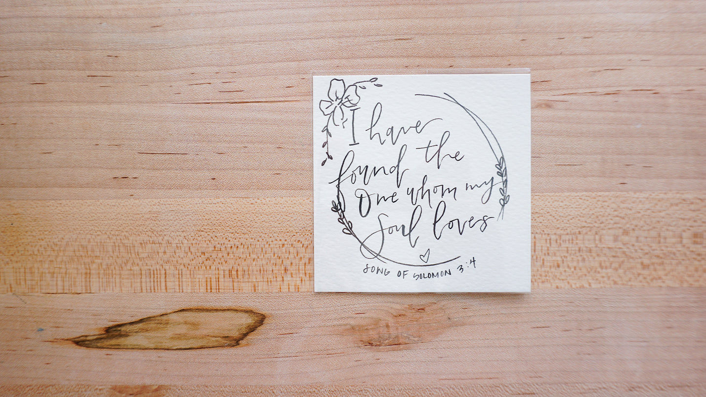 I have found the one whom my soul loves (Song of Solomon 3:4) - Postcard