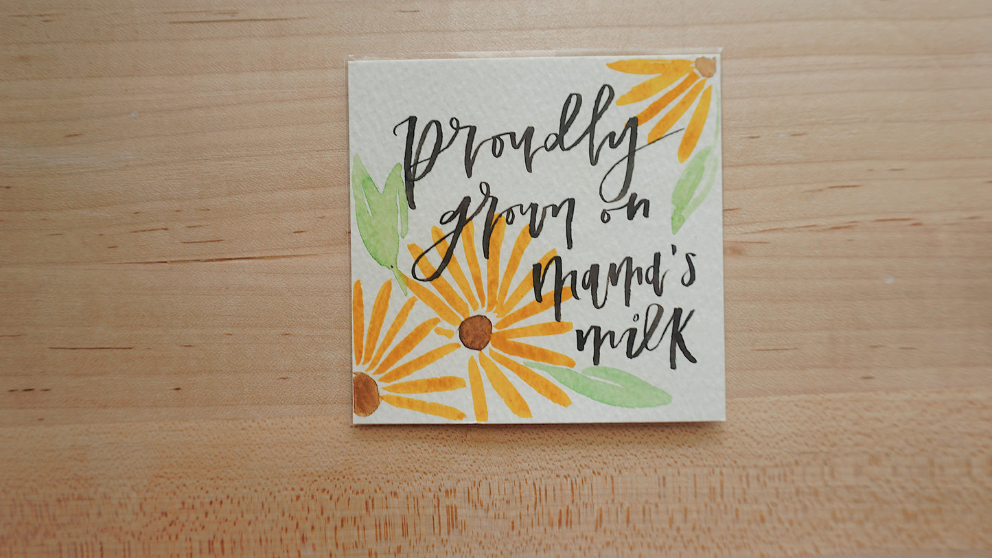 Proudly Grown on Mama's Milk - Postcard