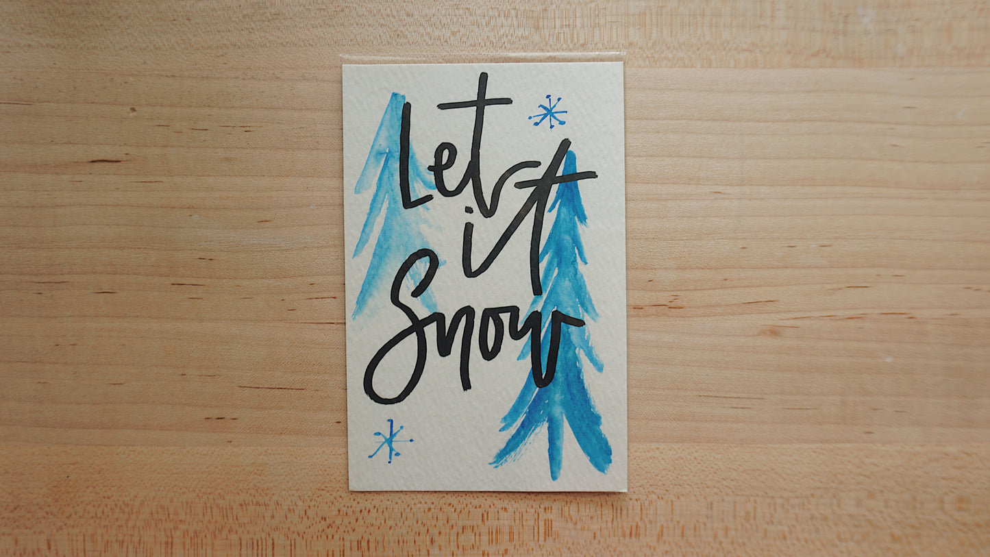 Let It Snow - Postcard