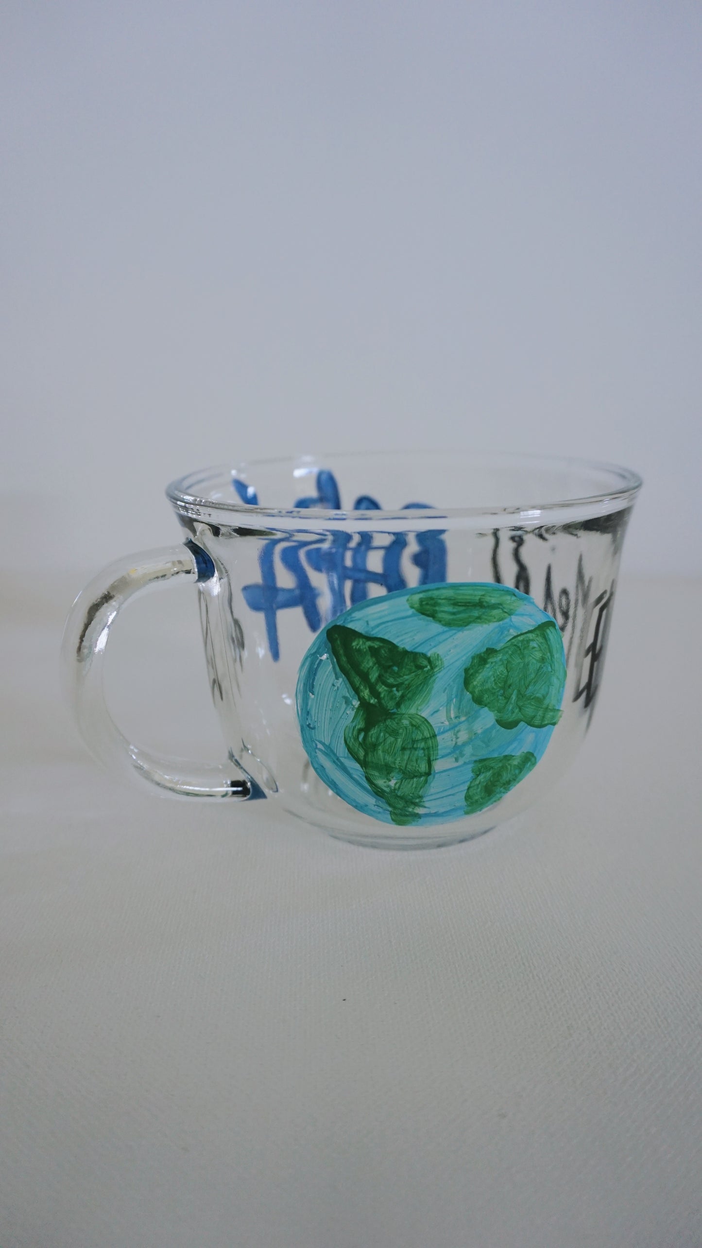 Hand Painted Glass Mug - El Mejor Papá del Mundo