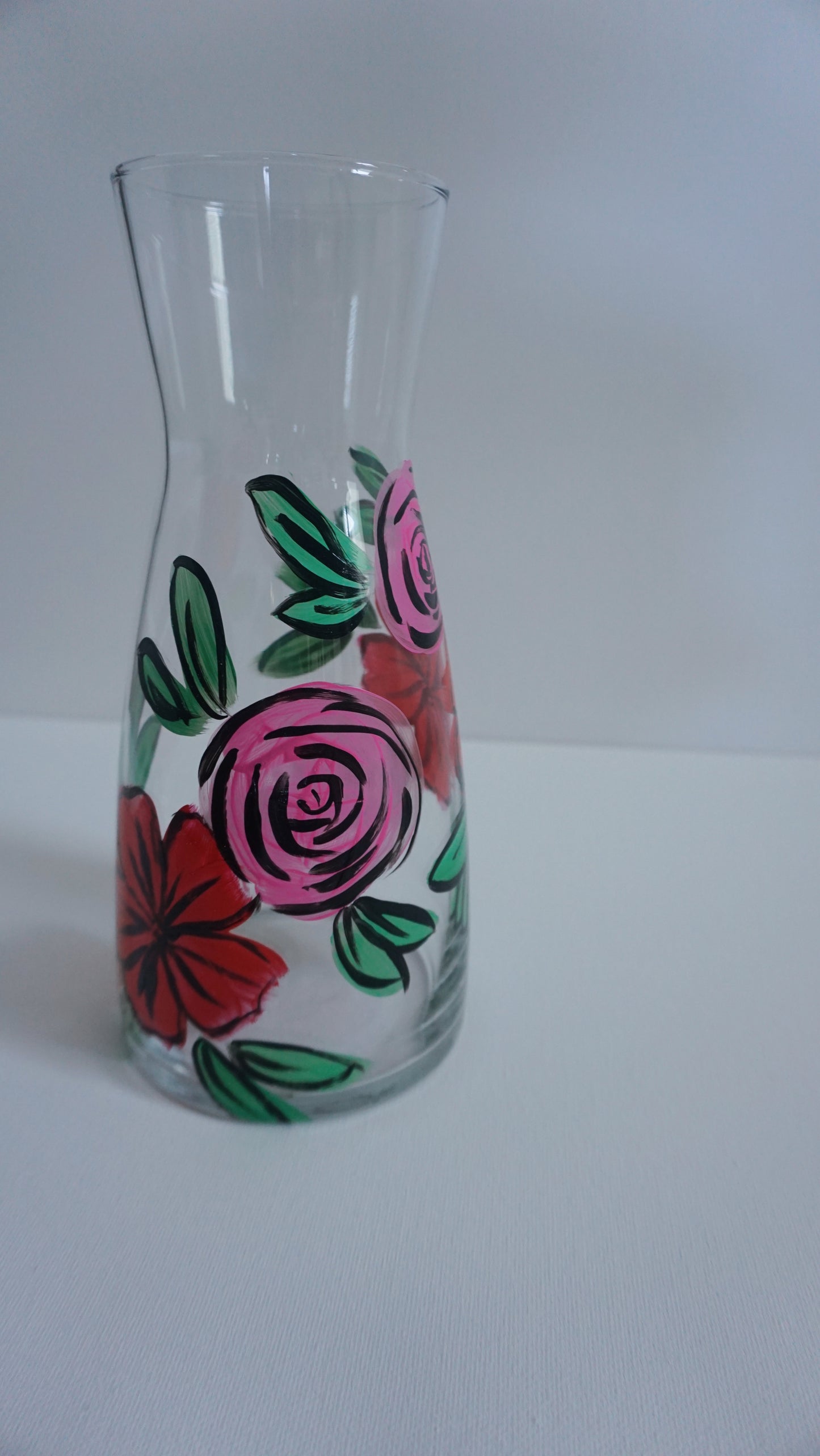 Hand Painted Glass Jar - “Desi’s Bouquet”