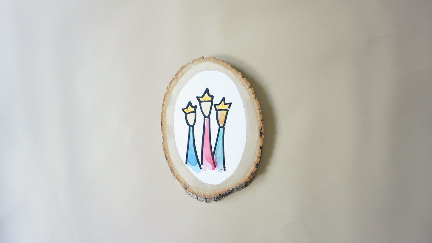 Tres Reyes - Basswood Country Round Plaque Wall Decor