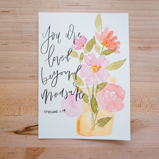 You Are Loved Beyond Measure (Ephesians 3:19) - Postcard