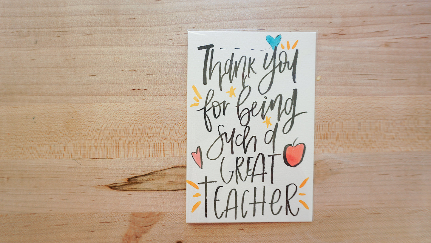 Thank You for Being Such a Great Teacher - Postcard