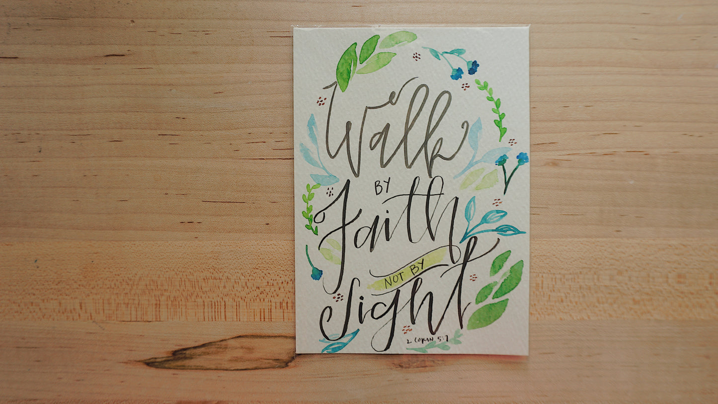 Walk By Faith Not By Sight (2 Corinthians 5:7) - Postcard