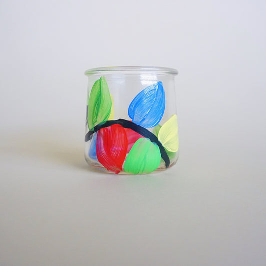 Hand Painted Glass Jar - Small - Christmas Lights