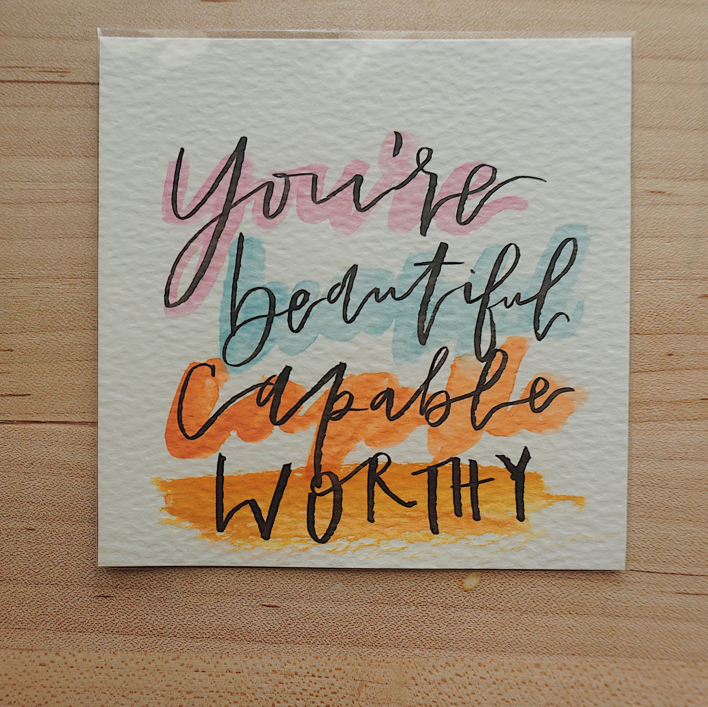 You're Beautiful Capable Worthy - Postcard