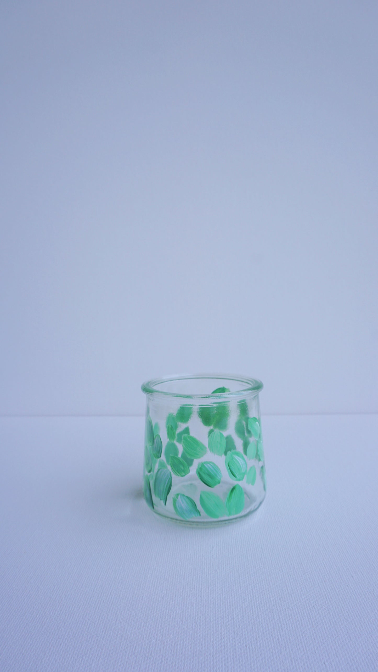 Hand Painted Glass Jar - Small - Hojitas