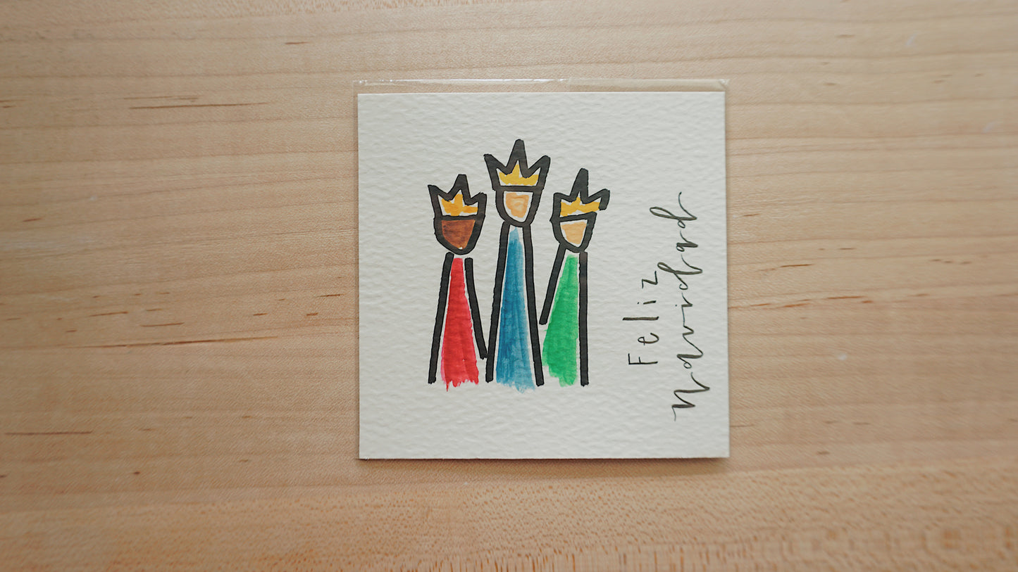 Feliz Navidad + Tres Reyes Magos - Postcard