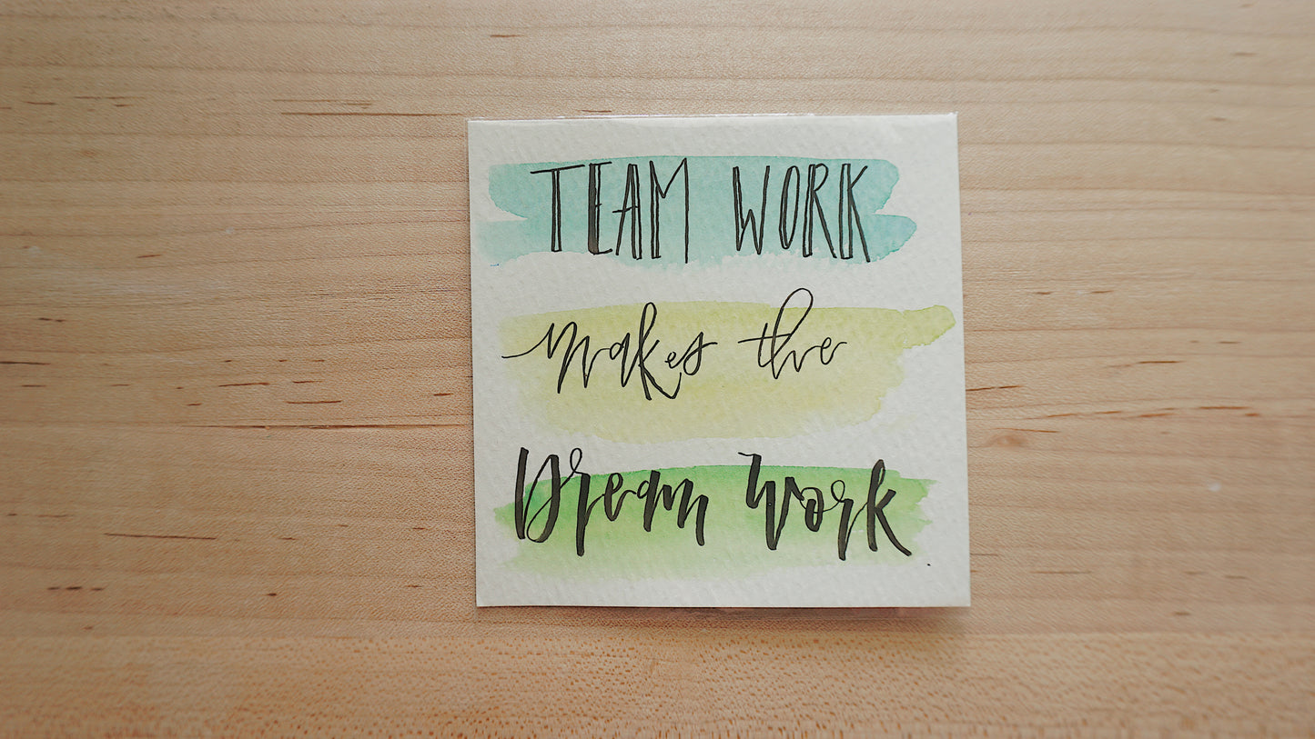 Teamwork Makes the Dream Work - Postcard