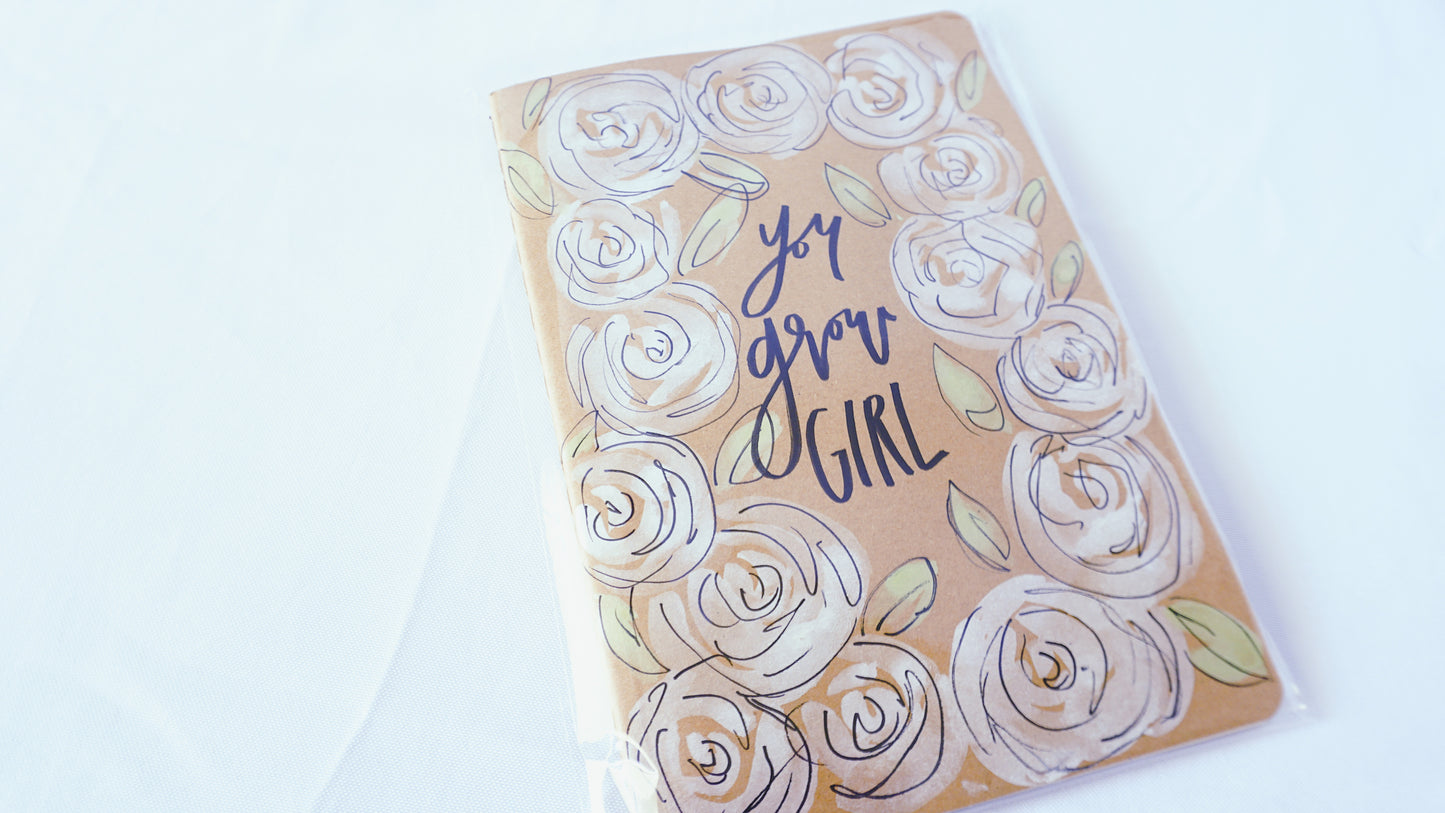 You Grow Girl - Saddle Stitch Binding, Blank Pages, Paper Cover, Large Journal