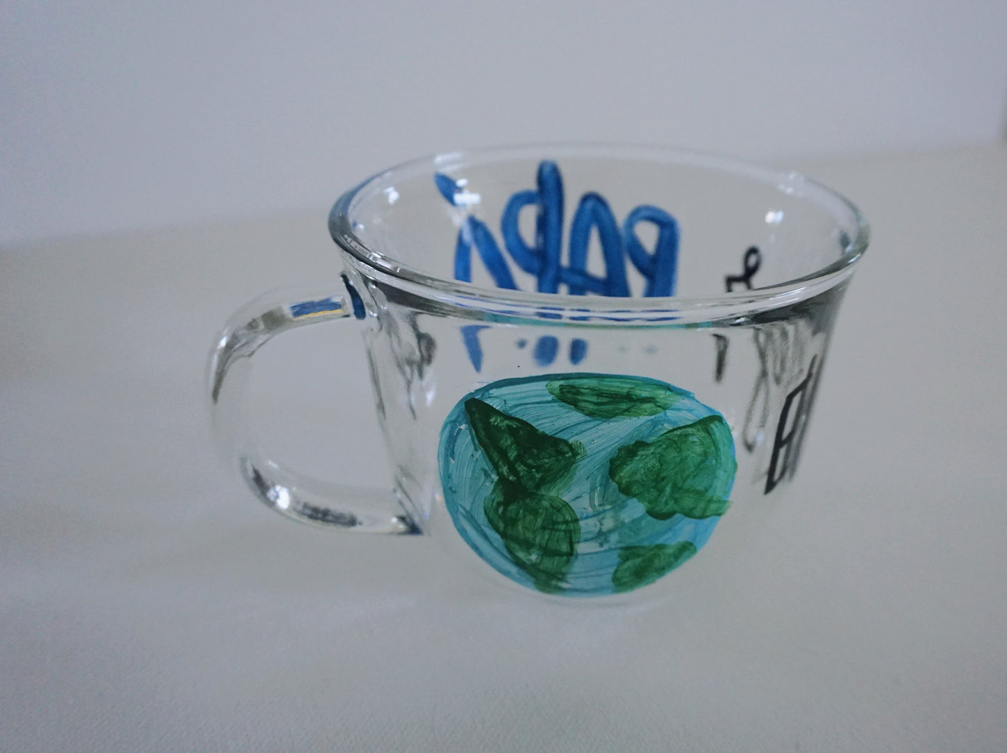 Hand Painted Glass Mug - El Mejor Papá del Mundo