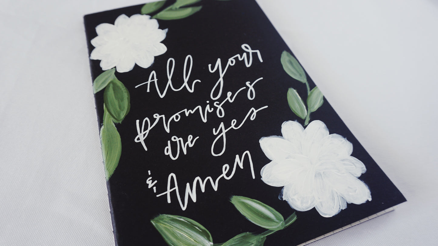 All your promises are yes and amen - Saddle Stitch Binding, Graph Paper Pages, Paper Cover, Large Journal