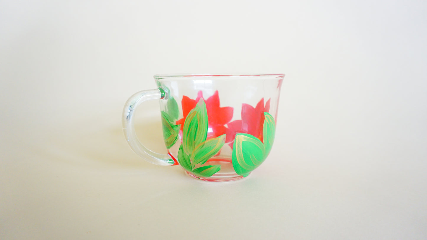 Hand Painted Glass Mug - Pascuas