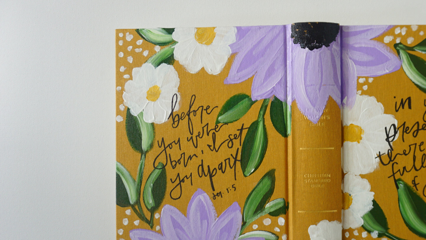 In Your Presence there is fullness of joy- Hand Painted English Bible