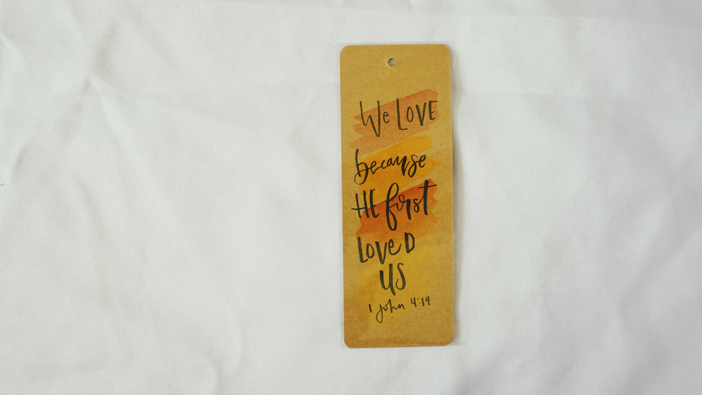 We love because He first loved us (1 John 4:19) - Bookmark