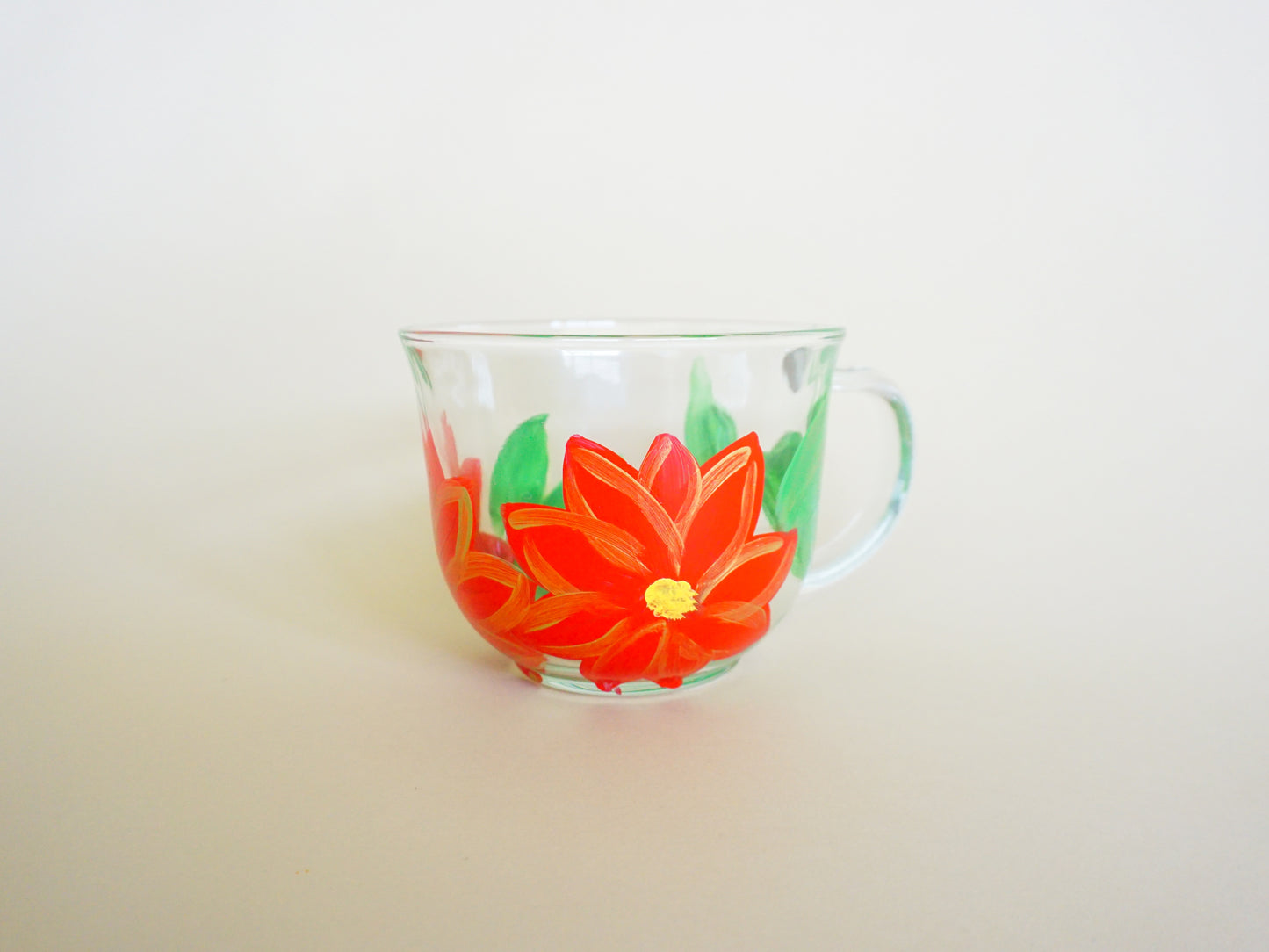 Hand Painted Glass Mug - Pascuas