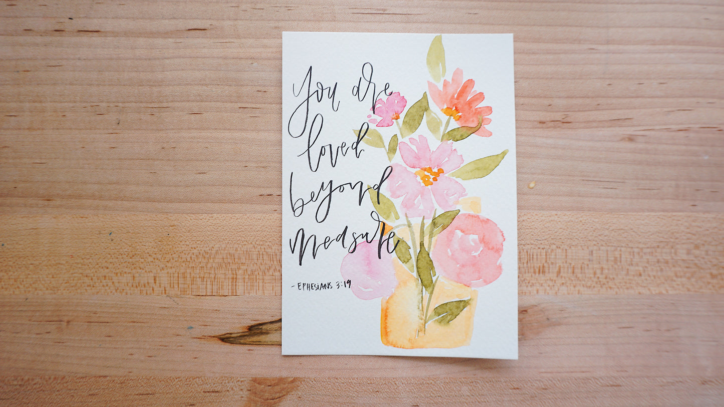 You Are Loved Beyond Measure (Ephesians 3:19) - Postcard