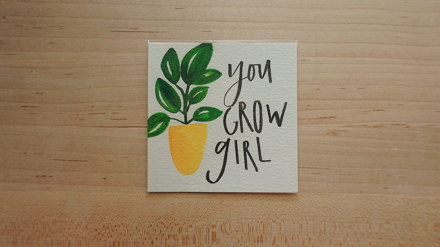 You Grow Girl - Postcard