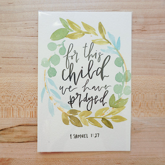 For This Child We Have Prayed (1 Samuel 1:27) - Postcard