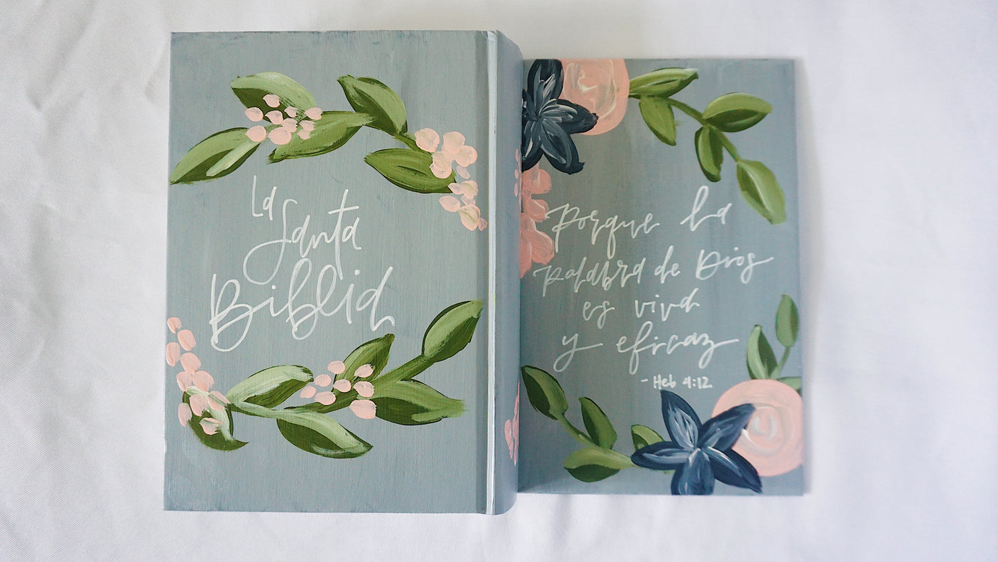Porque la Palabra de Dios es Vida y Eficaz (Hebreos 4:12) - Hand Painted Spanish Bible