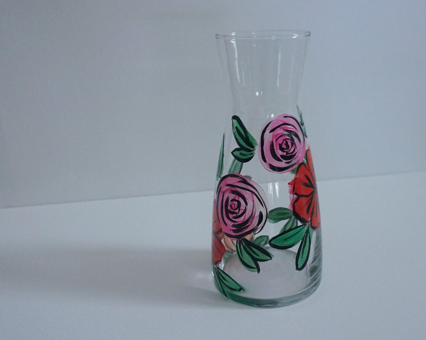 Hand Painted Glass Jar - “Desi’s Bouquet”