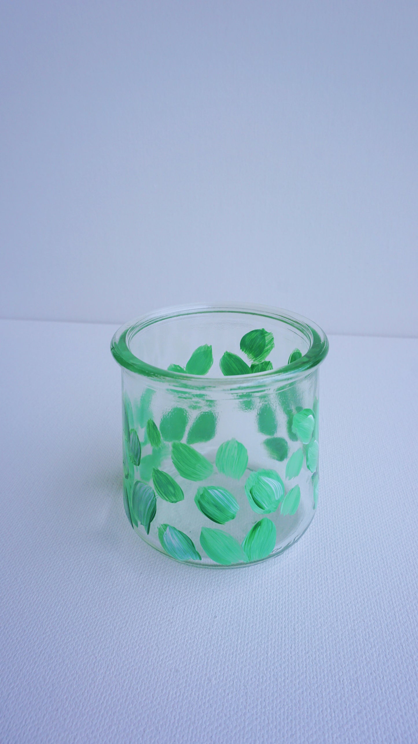 Hand Painted Glass Jar - Small - Hojitas