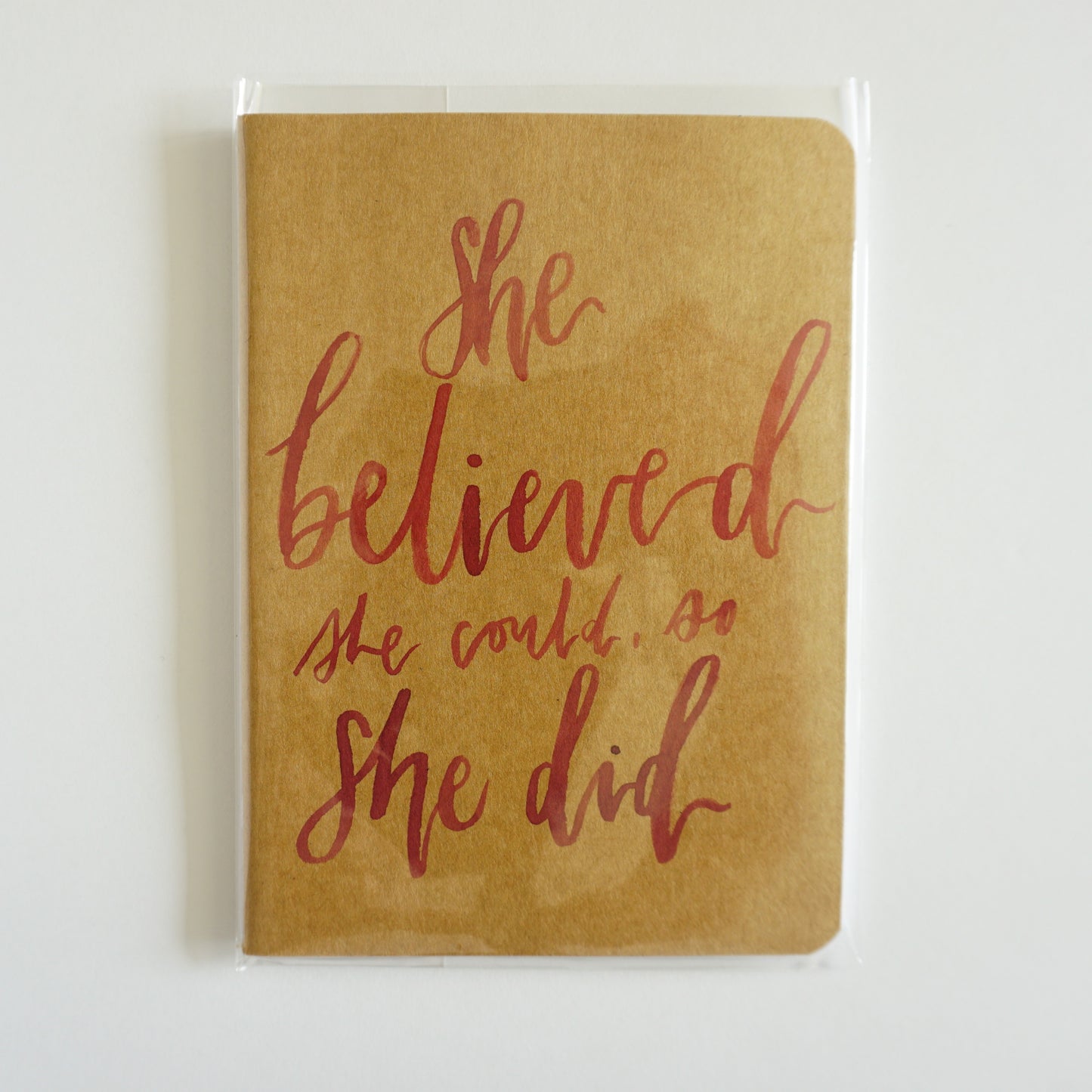 She Believed She Could, So She Did - Saddle Stitch Binding, Ruled Pages, Paper Cover, Small Journal