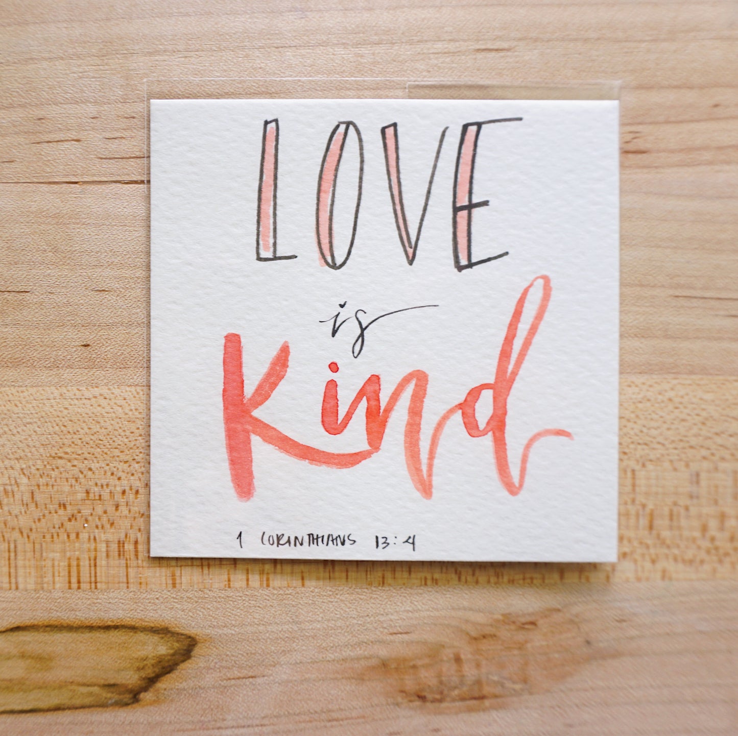 Love is kind (1 Corinthians 13:4) - Postcard