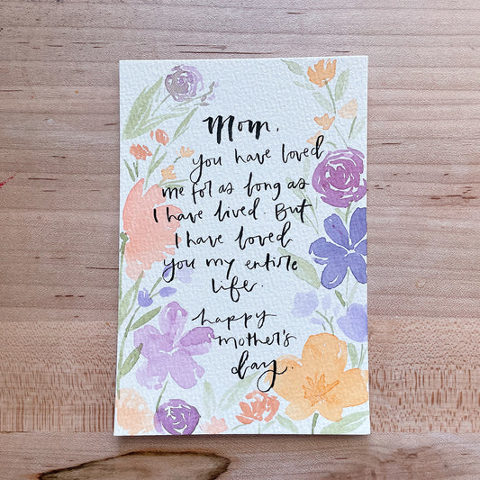 Mom You Have Loved me - Postcard