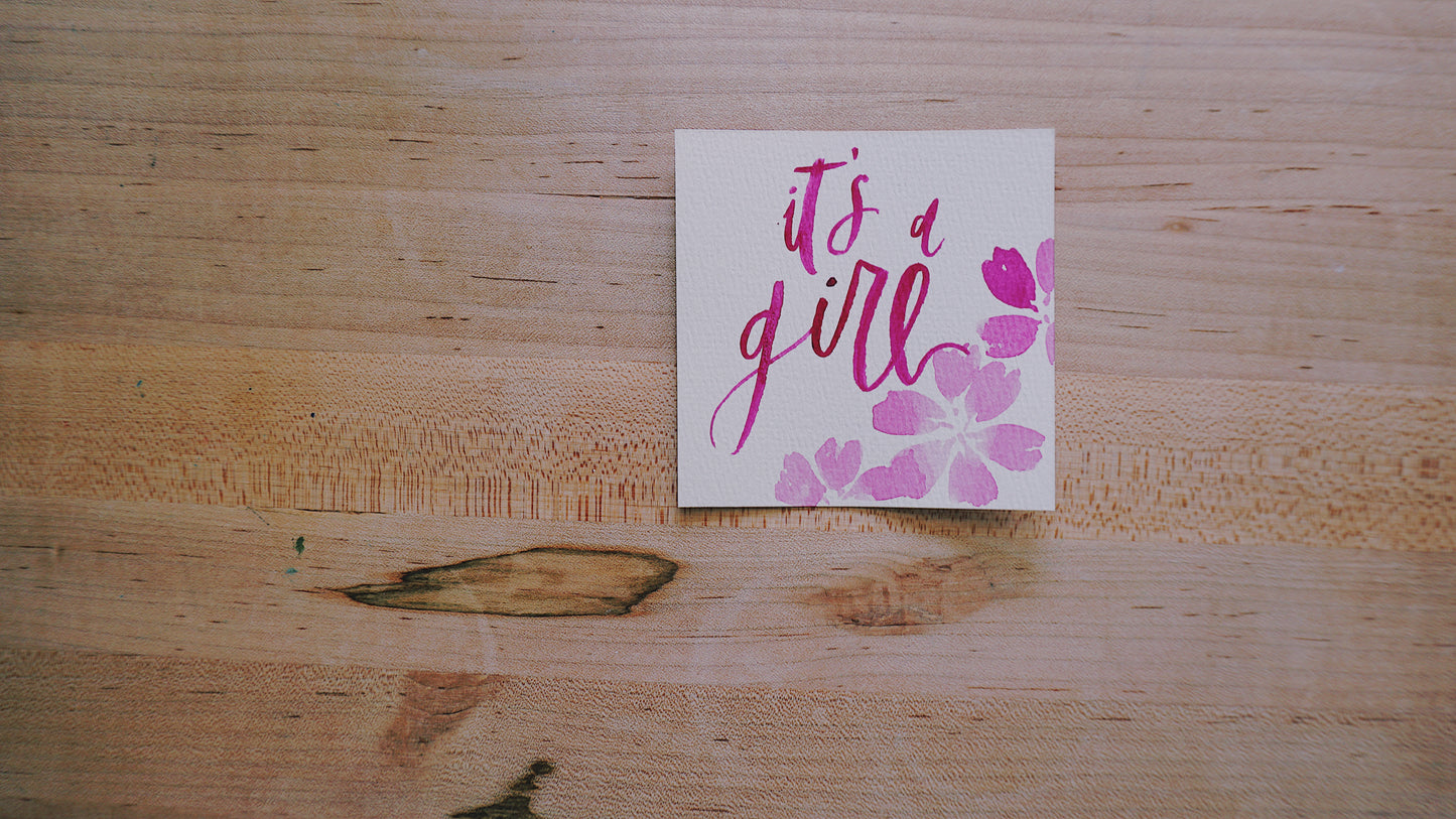 It's a Girl - Postcard