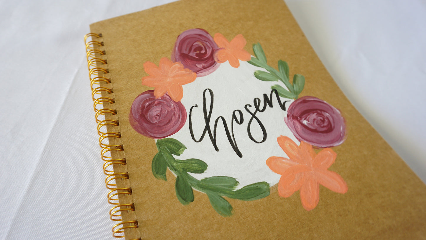 Chosen - Spiral Bound, Blank Pages, Paper Cover, Large Journal