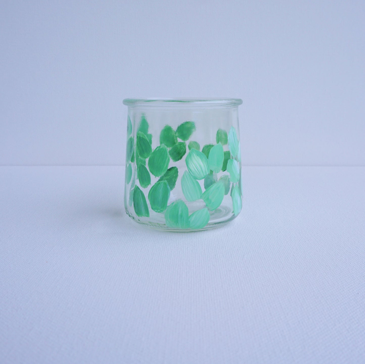 Hand Painted Glass Jar - Small - Hojitas