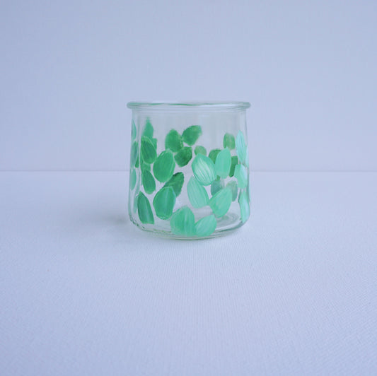 Hand Painted Glass Jar - Small - Hojitas