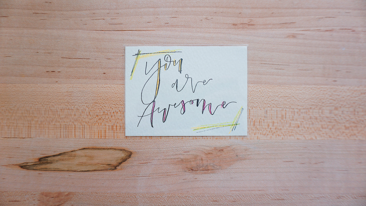 You Are Awesome - Postcard