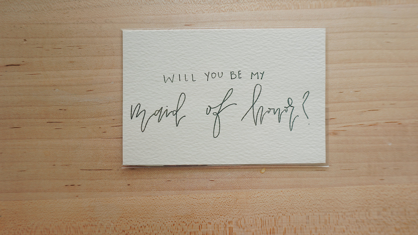 Will You Be My Maid of Honor? - Postcard