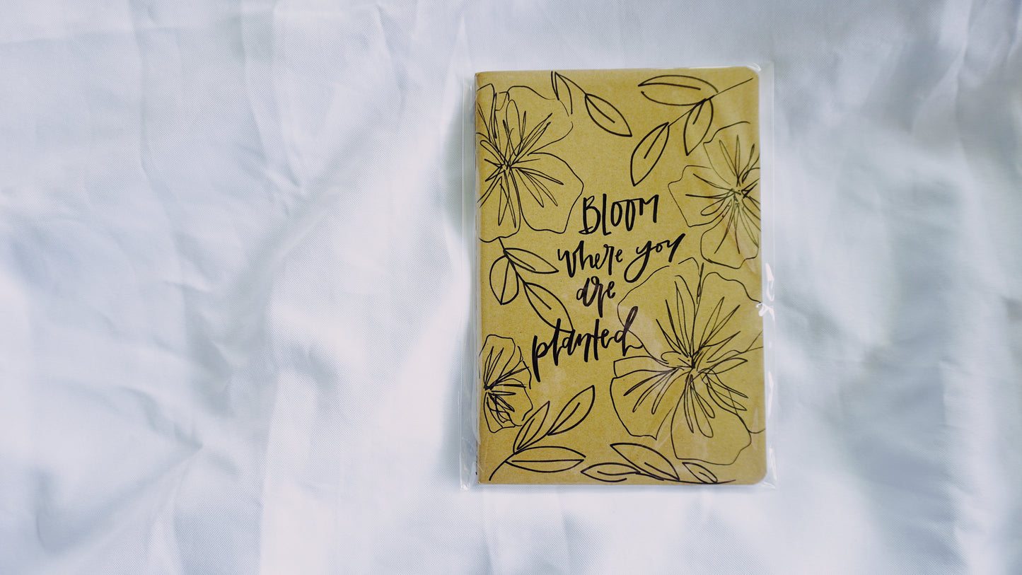 Bloom Where You Are Planted - Saddle Stitch Binding, Blank Pages, Paper Cover, Large Journal